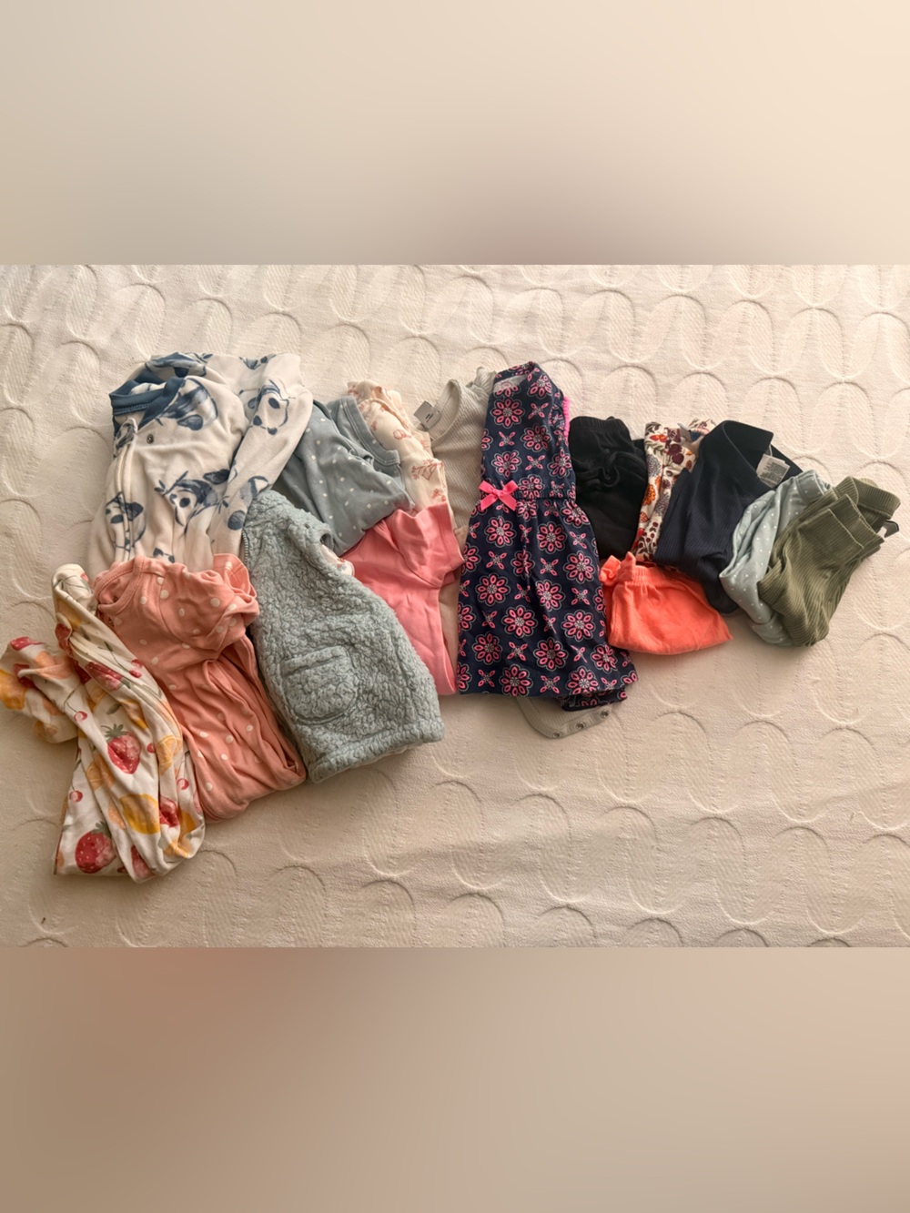 Toddler Girls Mixed Sleepwear & Bodysuit Bundle in Pink, Blue, Coral and Green